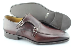Mocasines con correa de monje de cuero marrón oscuro MAGNANNI 'Javea' para hombre talla US 14 - D - Imagen 1 de 6