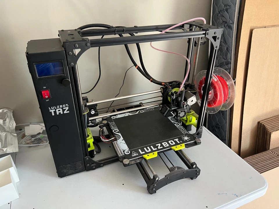 LulzBot TAZ 6 3D Printer w/ Dual Extruder, Magnetic Bed, Sensor +Filament Bundle - Image 1 of 4