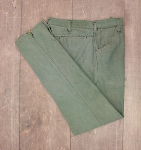 Men's VTG 1960s Green Tapered Jeans / Pants Sz 30x30 60s - Picture 1 of 7
