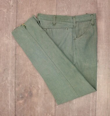 Pantalones de mezclilla/pantalones cónicos verdes para hombre de colección años 60 talla 30x30 años 60 Foto 1 de 4