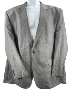 Chaps Blazer Herren Größe 48 L Meliert Grau Haifischleder Wolle Sport Mantel Anzug Jacke - Bild 1 von 7