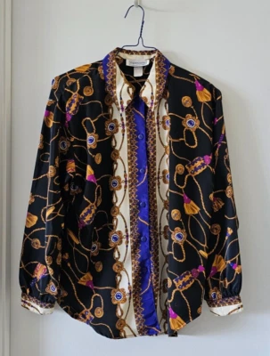 Blusa Top De Colección Impresiones de California Para Mujer Multicolor Manga Larga Talla 10 Foto 1 de 4