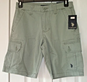 Polo para hombre U. S. Assn. Pantalones Cortos Carga Verde Talla 30 NUEVO - Imagen 1 de 2