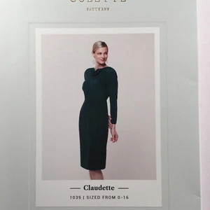 Colette 1039 Claudette Dress Bodice Straight Skirt Ladies New Uncut Pattern - Picture 1 of 12