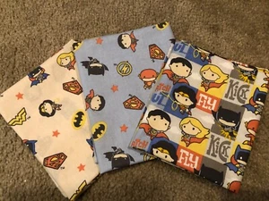 Fat Quarter Fabric 3 FQ bundle Hero's DC Comics100% Cotton Super Bat Wonder - Picture 1 of 4