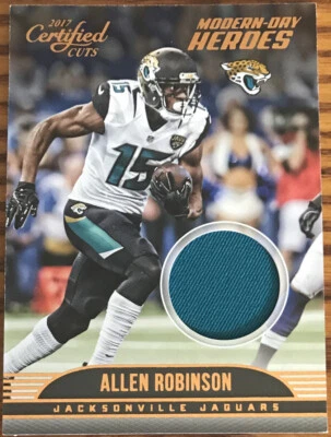 2017 Certified Cuts Modern-Day Heroes Memorabilia Allen Robinson #34 - Image 1 of 2