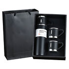 Vakuum-Isolierflasche, Geschenkset, Edelstahl-Thermoflasche, 3 Tassen, Geschenkb