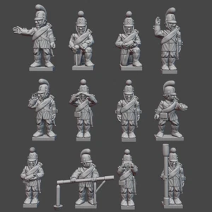 15mm/1:100th Bavarian FPW Artillery Crew 1870-71 (Turner Miniature - Picture 1 of 2