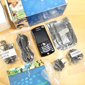 Rare Vintage Blackberry Pearl 8110 Phone Black In Box Collectible Orange Network - Picture 1 of 4