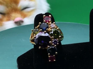 FASHION RING/Multistone/Very Unique/SIZE 7 *FREE SHIPPING* - Picture 1 of 2