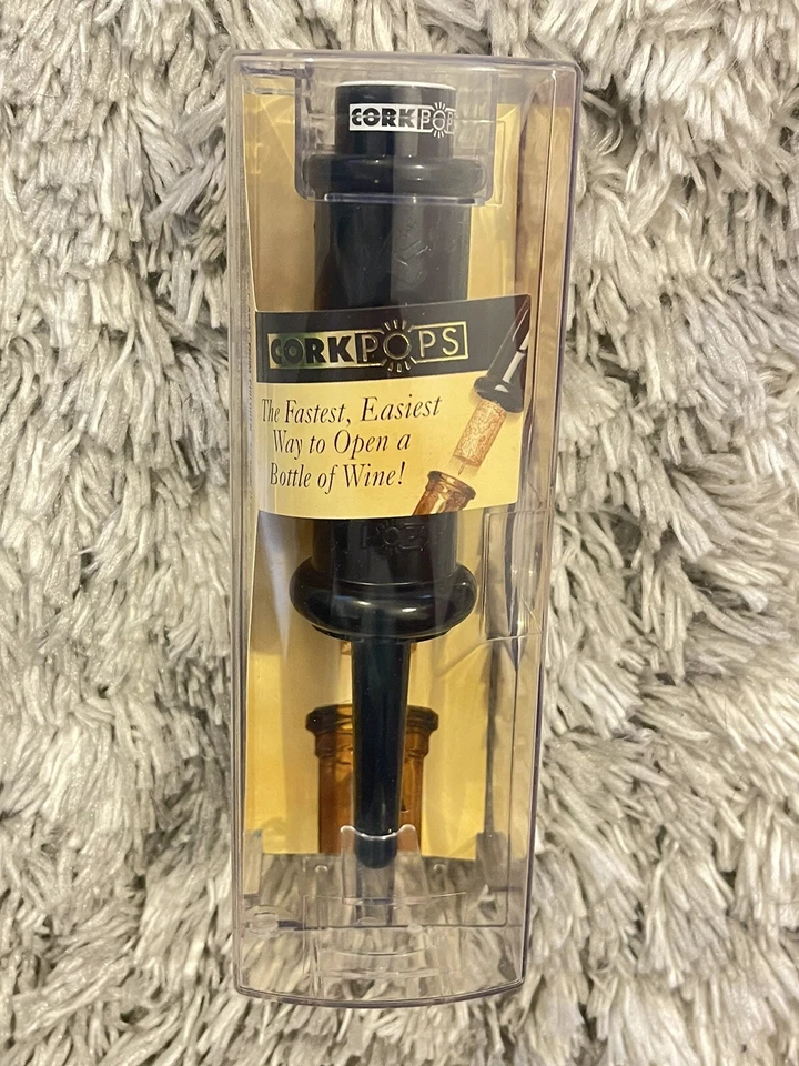 Cork Pops Black 6.5 Inch Original Wine Bottle Opener