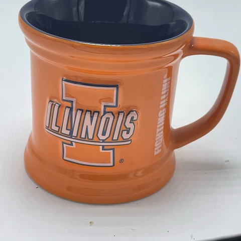 Illinois Fighting Illini Orange Coffee Mug 3D Raised Logo Cup Cover
