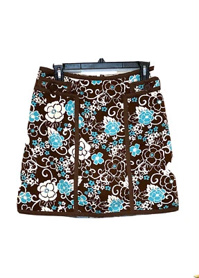 Harold’s brown w/blue flowers SKORT 6 81 - Image 1 of 4