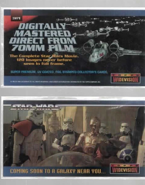 1994 Topps Finest Widescreen Star Wars Promo card #SWP1 coming soon to a galaxy  - Image 1 of 1