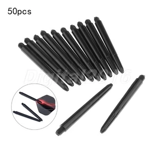 Sporting Black Nylon Dart Shafts Darts Stems 48mm 2BA Screw Thread 50 Pcs Set - Picture 1 of 10