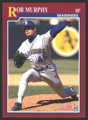 Rob Murphy #33T 1991 Score Rookie & Traded Seattle Mariners - Image 1 of 2
