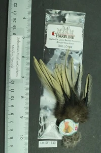Hareline Gallo De Leon Ginger Speckled Saddle Hackles Lot-SF 313 - Picture 1 of 2