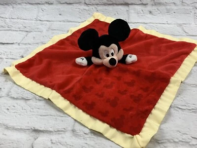 Manta de Seguridad Disney Baby Mickey Mouse Lovey Roja Amarilla 14.5" Suave y Limpia Foto 1 de 4