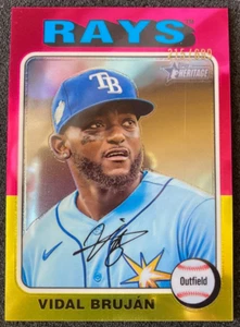 Topps Heritage #215 Vidal Brujan 2024 cromo/699. Tampa Bay Rays - Imagen 1 de 2