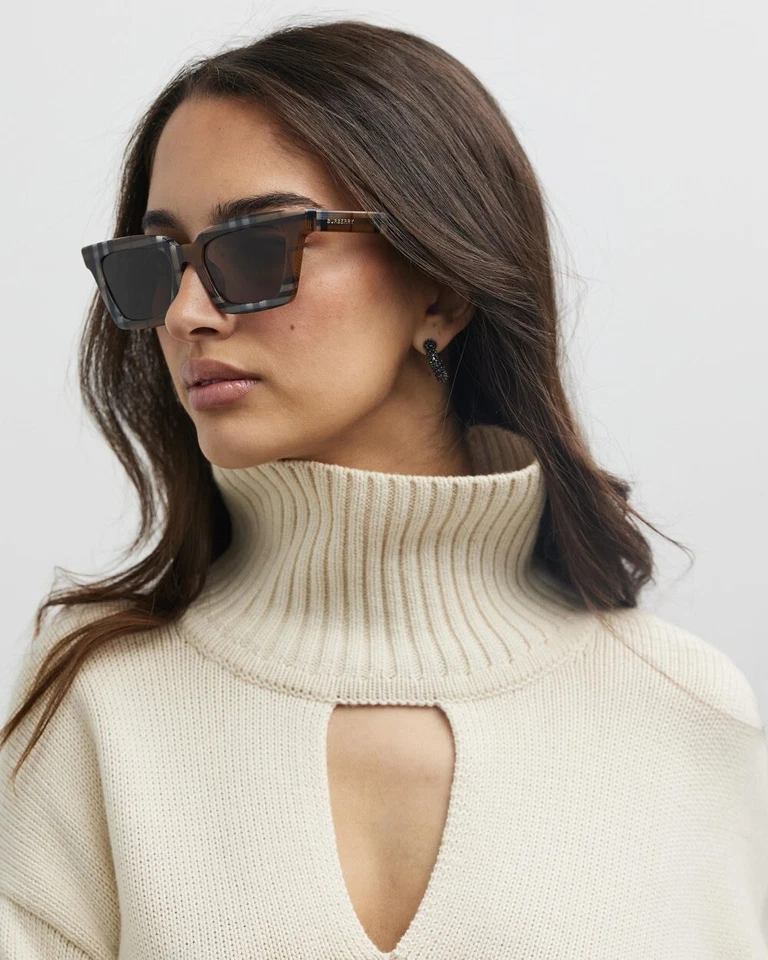 Burberry Women's Briar 52mm Check Brown Sunglasses BE4392U-396673-52