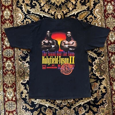 RARE 1997 MIKE TYSON VS HOLYFIELD 2 “BITE FIGHT” XL - Image 1 of 4