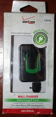 Verizon Micro Draw Wall Charger Micro Draw USB 9 Foot Cord - Energy Conserving - Image 1 of 2