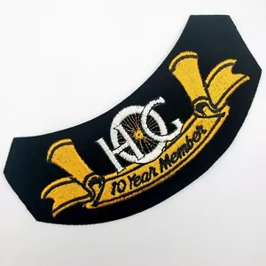 Patch Rocker 10 Anni Member HOG Membership HARLEY DAVIDSON OWNER GROUP MC Club - Foto 1 di 5