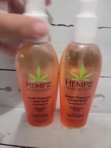  2 HEMPZ Sweet Pineapple & Honey Melon Herbal Body Oil - SEALED - Picture 1 of 4