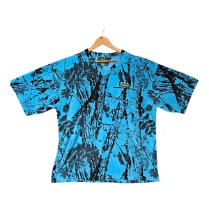 Ridgeline Top Mens size 5XL Blue Camouflage Soft Short Sleeve XL Zipped Pocket - Picture 1 of 5