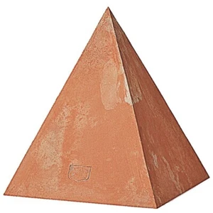 Table Sculpture Pyramid In Terracotta Home Decor Italian Design H 36 - Picture 1 of 2