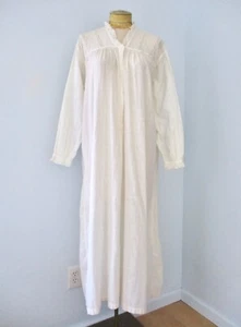 Vintage 40er Taube Unterwäsche creme weiß Baumwolle viktorianisch Oma Nachthemd Spitze 20 - Bild 1 von 8