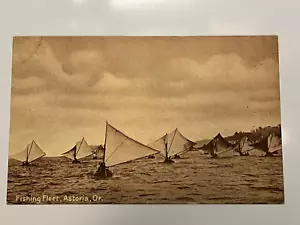UNUSED early 1900s Fishing Fleet, Astoria, OR photo postcard. Oregon salmon boat - Picture 1 of 2