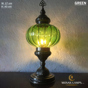 Optical Clear Globe Vintage Table Lamp, Authentic Turkish Table Light, Blown