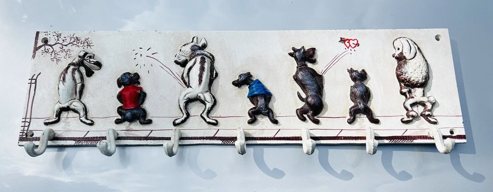 Boris O’Klein Style Dirty Dogs Cast Iron Hall Peg Hanger - Image 1 of 4