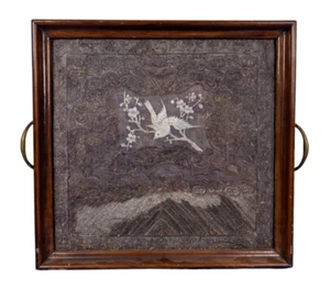 Antique Early Qing Dynasty Imperial Chinese Silk Buzi Rank Badge Mandarin Square - Picture 1 of 16