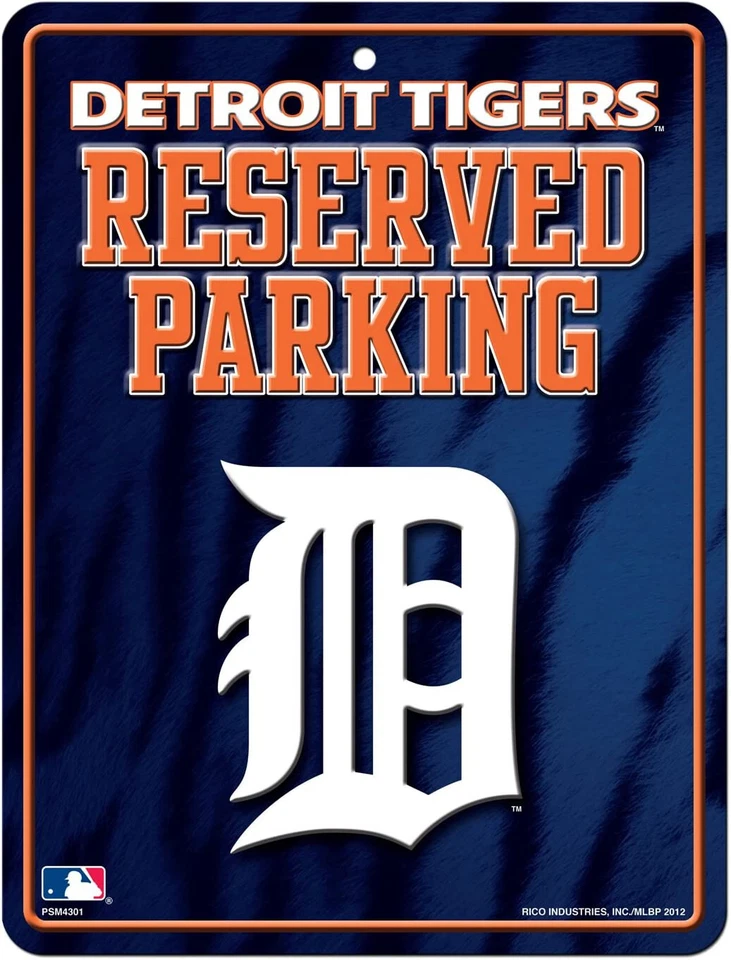 DETROIT TIGERS MLB BASEBALL SPORTS RESERVED PARKING METAL SIGN - Image 1 of 1