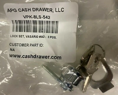 APG VPK-8LS-542 Vasario Lock Set Kit - Fits Square, Revel, HP, NCR, MICROS, PAR