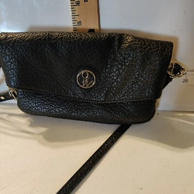 Nine West Black Faux Leather Flap Closure Convertible Crossbody/Clutch Bag - Image 1 of 4