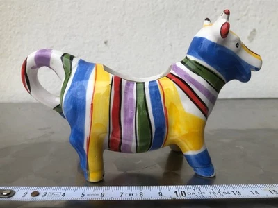 Ancien pot à lait   VACHE faïence  Danemark  L DAKE & LN Hand made TB Etat - Photo 1/4