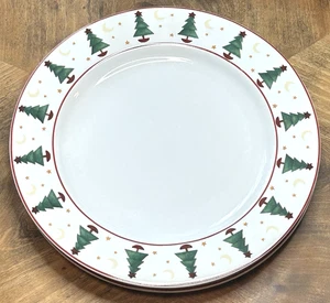 MAGIC OF SANTA Juego de 3 Platos de Cena 10.75" Sakura Debbie Mumm Árbol de Navidad - Imagen 1 de 6