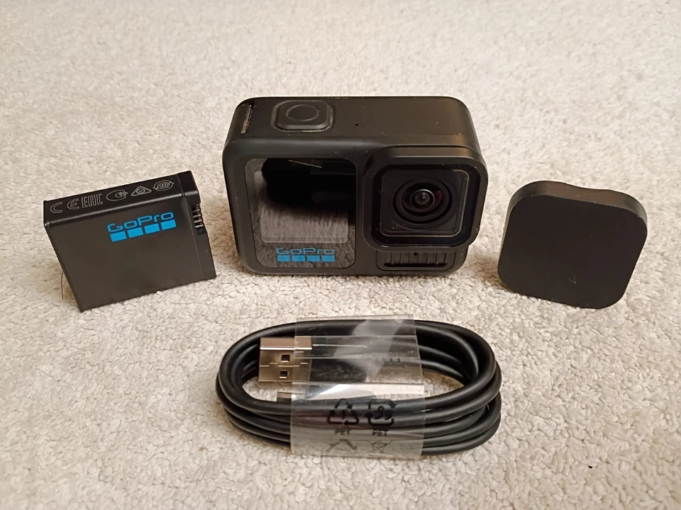 GoPro HERO 13 Black 5.3K HDR 27MP Camera w/GoPro Battery+USB Charging Cable-Nice - Image 1 of 4
