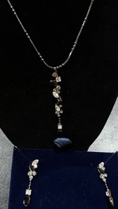 Costume VTG Jewelry Necklace Crystals & Earrings Personal Accents Unique Rare - Picture 1 of 6