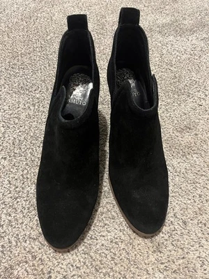 Vince Camuto Womens Black Suede Chelsea Ankle Boots 3.5" Block Heel SZ 9M - Изображение 1 из 4