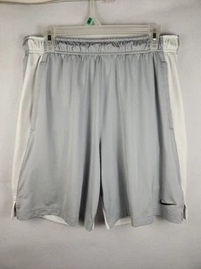 Pantaloncini Nike Dri Fit asketball uomo grandi grigi neri swoosh coulisse - Foto 1 di 6