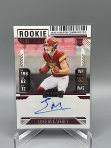 Luke McCaffrey Rookie Auto RC 2024 Contenders Rookie Ticket RPS Commanders - Bild 1 von 2