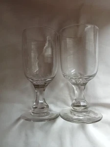 Pair of Antique Georgian / Victorian Rummer Glasses with Silesian Stems - Picture 1 of 16