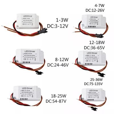 LED Driver 1-36W power supply 300mA AC-DC Transformator Constant current Adapter - Bild 1 von 4