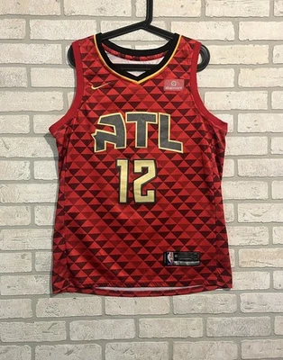 Camiseta Nike Swingman Atlanta Hawks De’Andre Hunter #12 vermelha tamanho 48 serve para homens M - Imagem 1 de 4