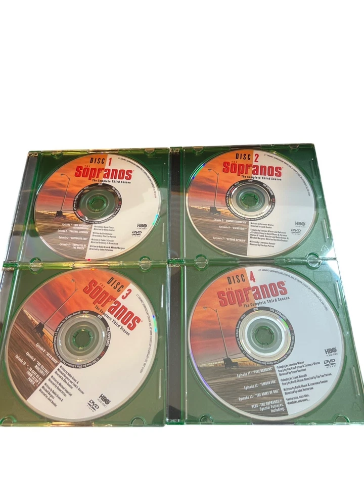 The Sopranos Season 3 DVD Set Disc 1-4 Complete HBO TV Series Drama - Image 1 of 1