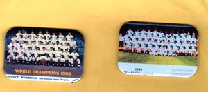 68 & 84 DETROIT TIGERS   2 REFRIGERATOR MAGNET  2" X 3"  WITH ROUNDED CORNER - Picture 1 of 4